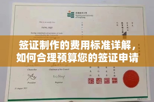 犍为签证制作的费用标准详解，如何合理预算您的签证申请成本